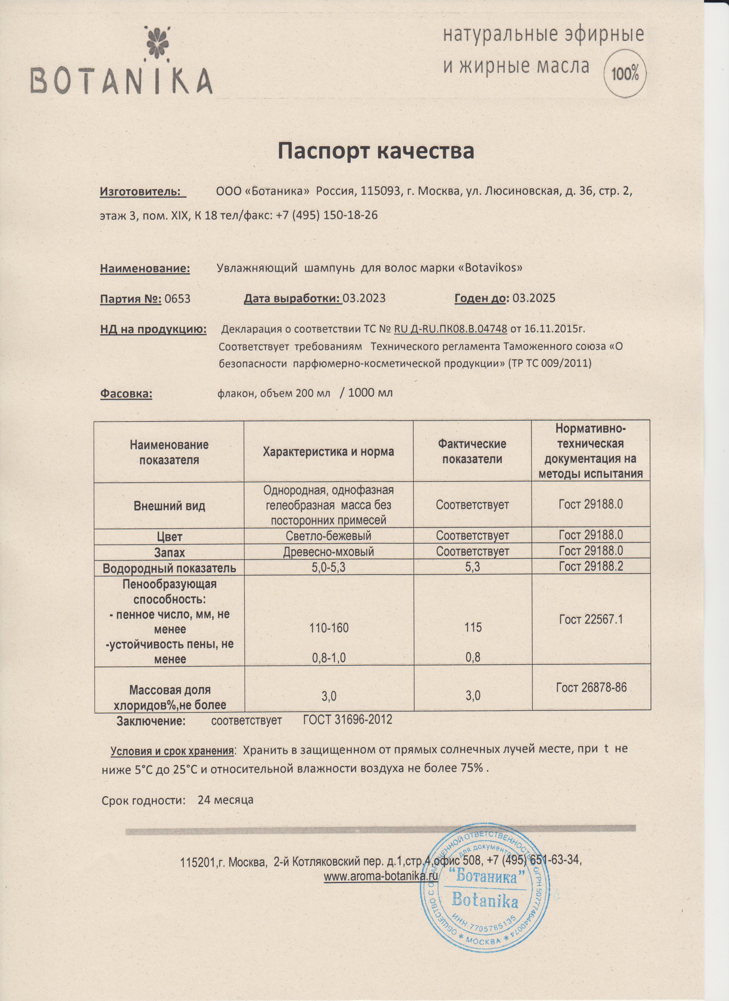 Паспорт №032023